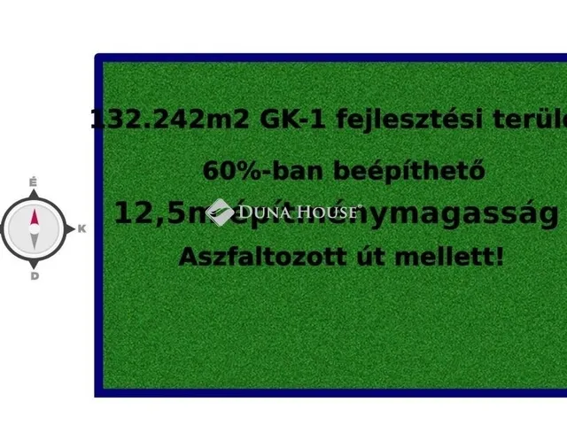 Eladó kereskedelmi és ipari ingatlan Lajosmizse 71984 nm