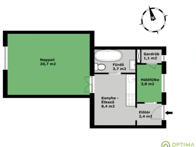 Eladó lakás Budapest XIV. kerület, Alsórákos, Erzsébet királyné útja 40 nm