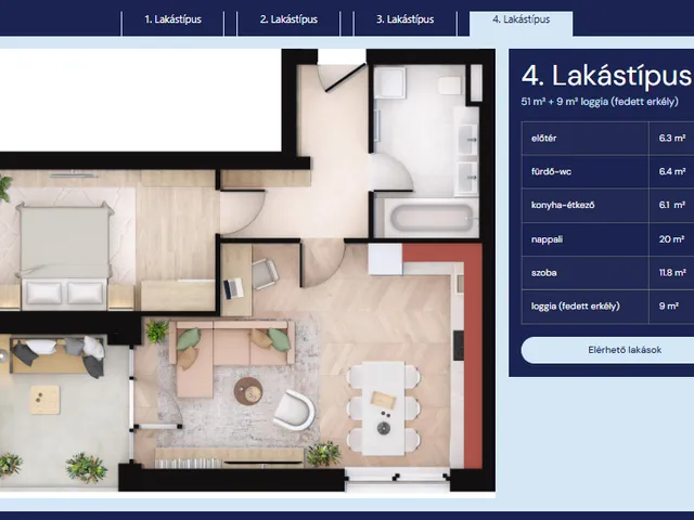 Eladó lakás Pécs, Kertváros, Fésűs 75 nm