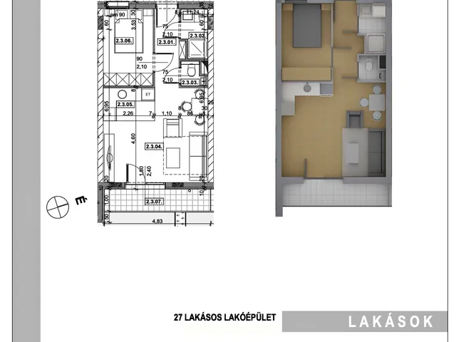 Eladó lakás Budapest XV. kerület, Rákospalota 36 nm