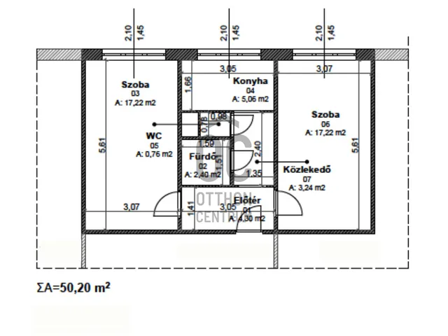 Kiadó lakás Budapest III. kerület, Óbuda 50 nm