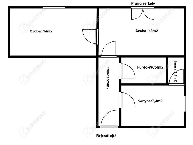 Eladó lakás Kaposvár, Belváros 50 nm