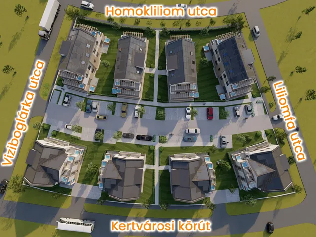 Eladó új építésű lakópark Budapest XXIII. kerület, Soroksár-Újtelep városrész 40 nm