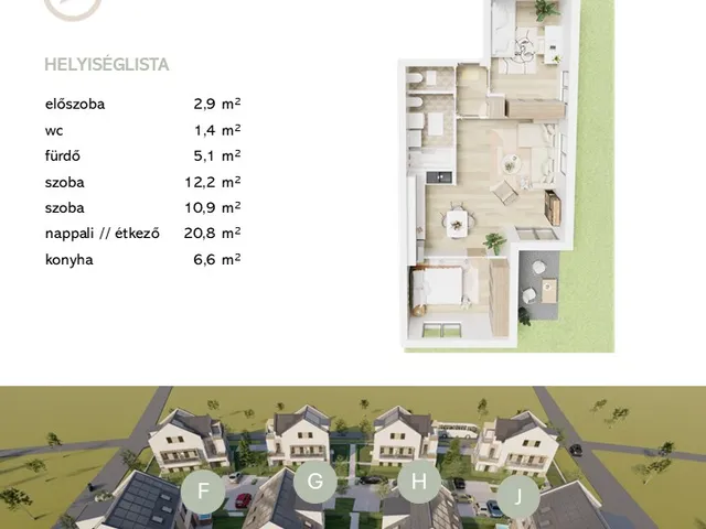 Eladó lakás Budapest XXIII. kerület, Soroksár, Soroksár-Újtelep városrész 60 nm