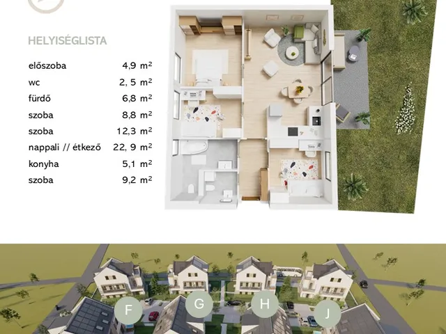 Eladó lakás Budapest XXIII. kerület, Soroksár-Újtelep városrész 72 nm