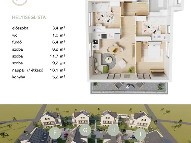 Eladó lakás Budapest XXIII. kerület, Soroksár-Újtelep városrész 63 nm