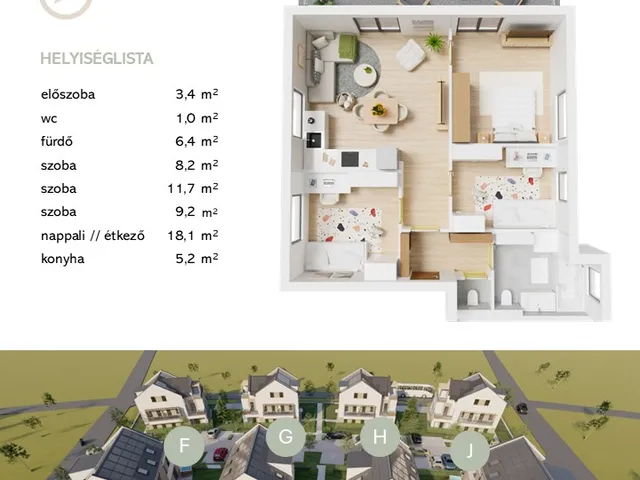 Eladó lakás Budapest XXIII. kerület, Soroksár-Újtelep városrész 63 nm