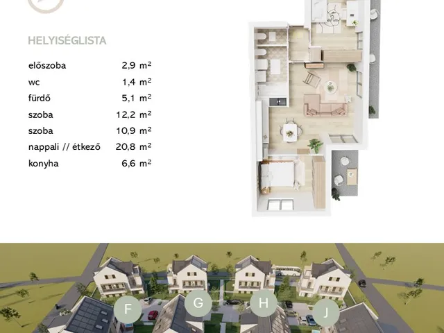 Eladó lakás Budapest XXIII. kerület, Soroksár-Újtelep városrész 60 nm