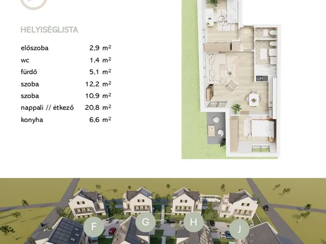 Eladó lakás Budapest XXIII. kerület, Soroksár-Újtelep városrész 60 nm
