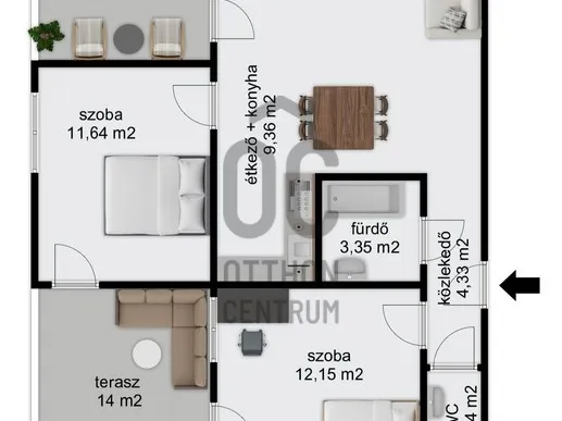 Eladó lakás Budapest VIII. kerület, Corvin negyed, Kőris utca 60 nm