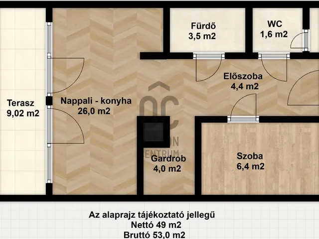 Eladó lakás Budapest XII. kerület, Kissvábhegy 49 nm
