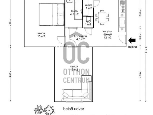 Eladó lakás Budapest XIII. kerület, Újlipótváros, Hegedűs Gyula utca 52 nm