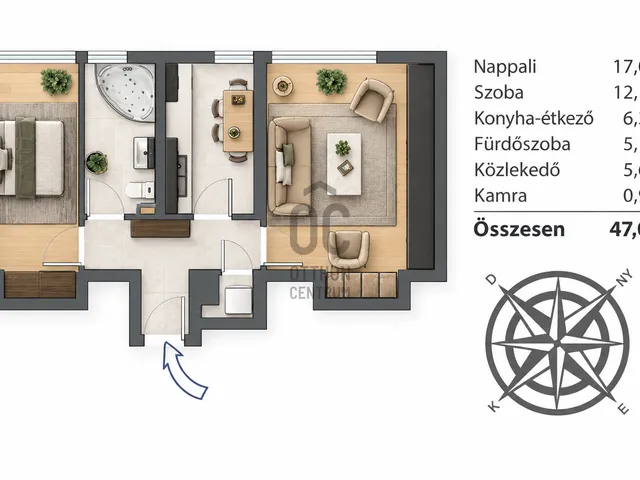 Eladó lakás Budapest X. kerület, Óhegy, Harmat utca 47 nm