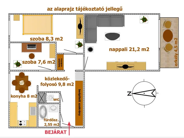 Eladó lakás Budapest XXI. kerület 63 nm