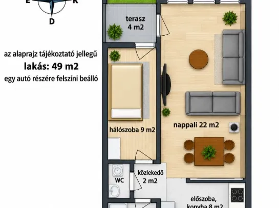 Kiadó lakás Budapest XIII. kerület, Angyalföld, Kerekes 49 nm