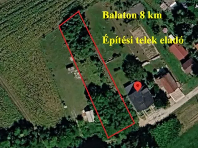 Eladó telek Csajág 1239 nm
