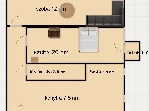 Kiadó lakás Tatabánya 52 nm