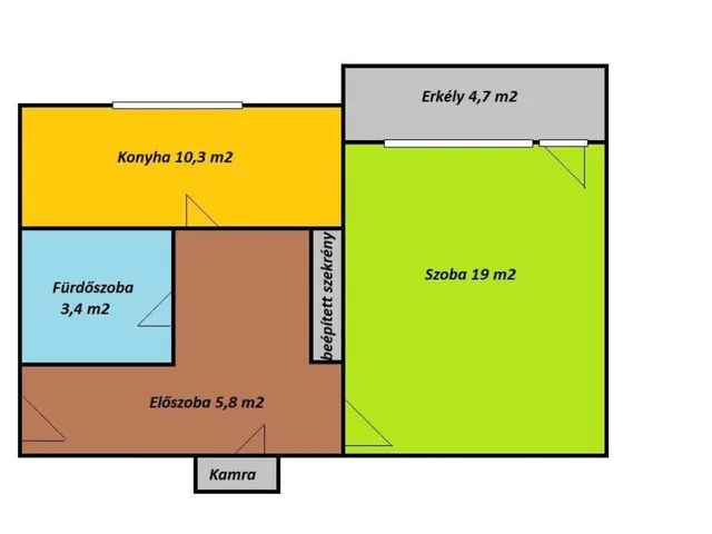Eladó lakás Tatabánya, Újváros 42 nm