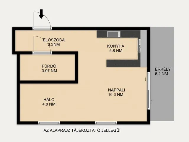 Eladó lakás Tatabánya 34 nm