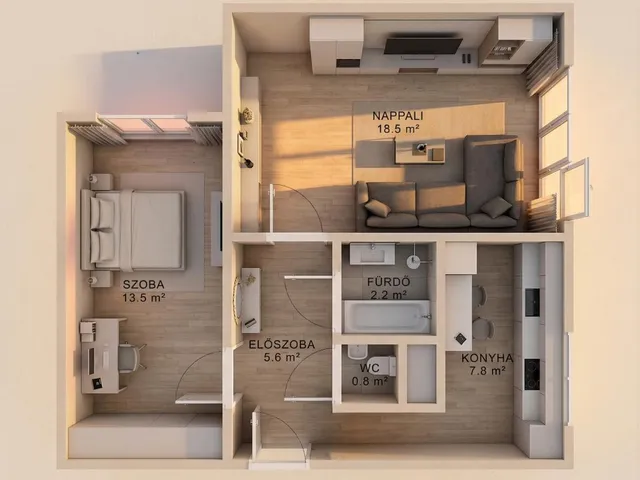 Eladó lakás Tatabánya, Sárberek 49 nm