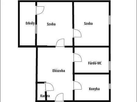 Kiadó lakás Komárom 55 nm