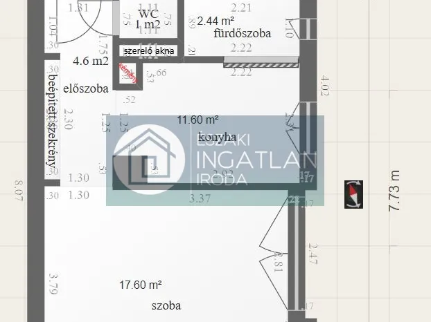 Eladó lakás Kazincbarcika, Építők útja 34 nm