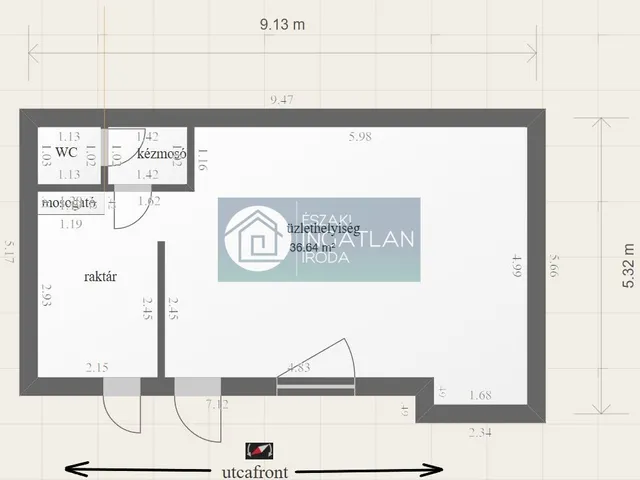 Eladó kereskedelmi és ipari ingatlan Kazincbarcika, Május 1 40 nm