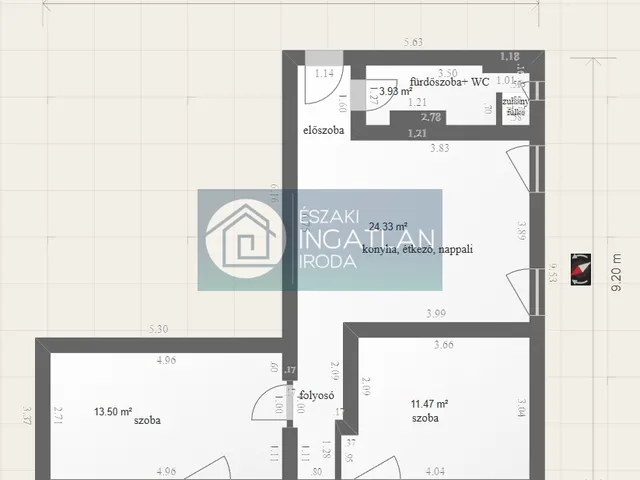 Eladó lakás Kazincbarcika, Építők útja 54 nm