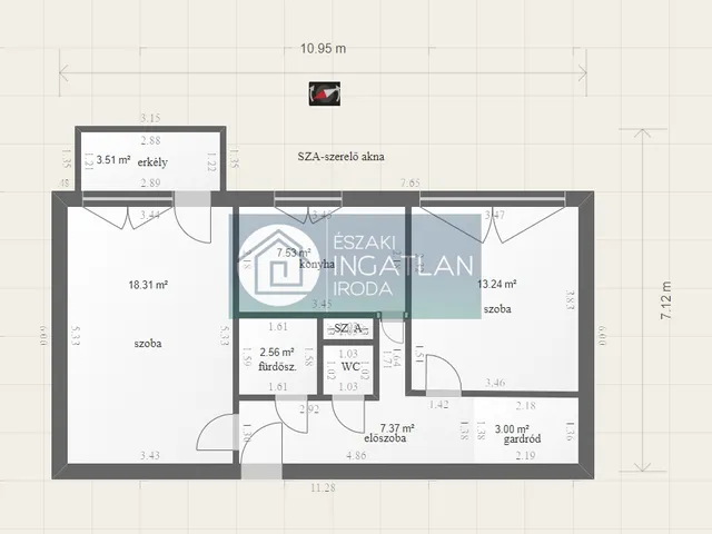 Eladó lakás Kazincbarcika 57 nm