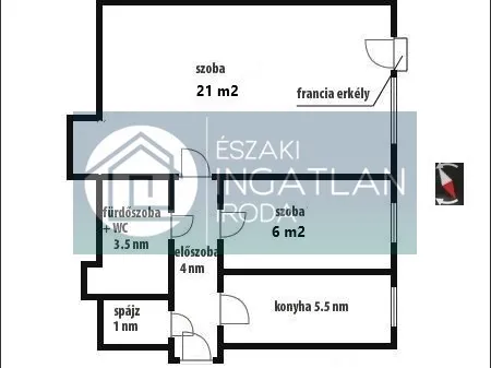 Eladó lakás Kazincbarcika, Mátyás király út 42 nm