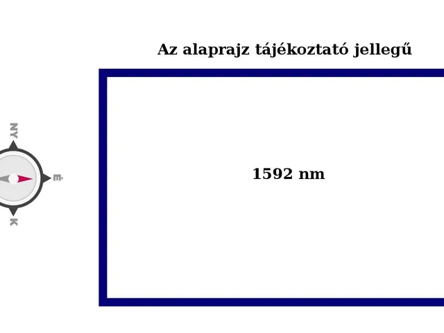 Eladó telek Sóskút 1592 nm