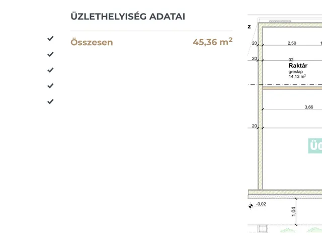 Eladó kereskedelmi és ipari ingatlan Tata 45 nm