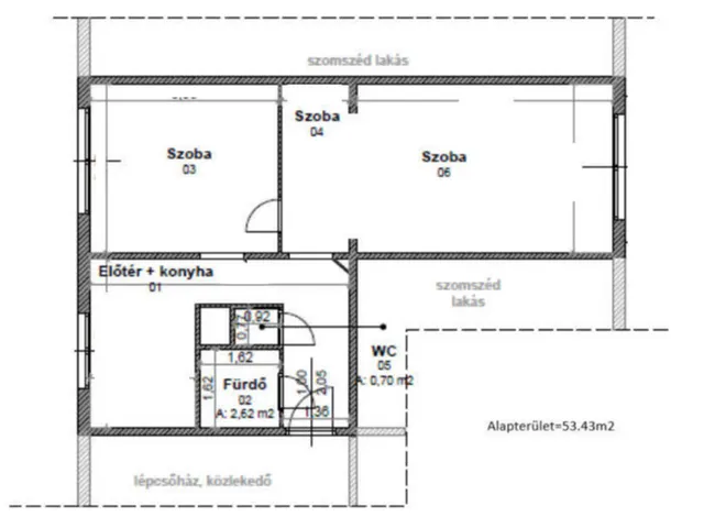 Eladó lakás Tata 53 nm