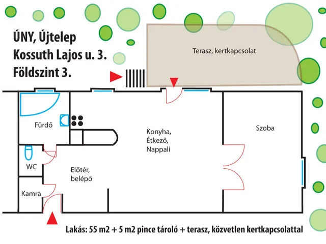 Eladó lakás Úny 55 nm