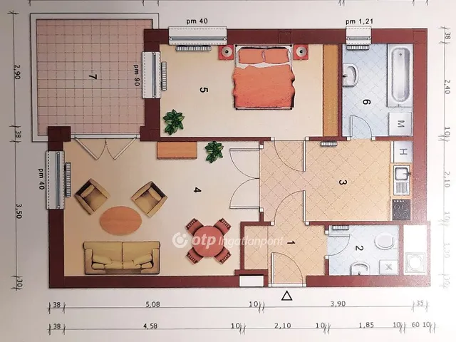 Eladó lakás Siófok 45 nm