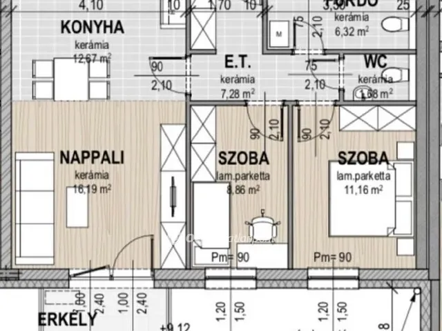 Eladó lakás Győr, Sziget 64 nm