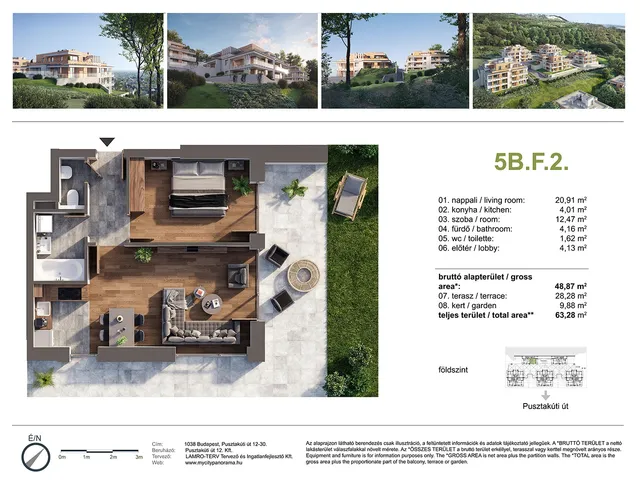Eladó lakás Budapest III. kerület, Csillaghegy 49 nm