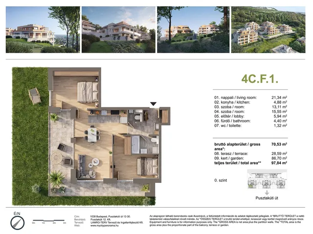 Eladó lakás Budapest III. kerület, Csillaghegy 70 nm