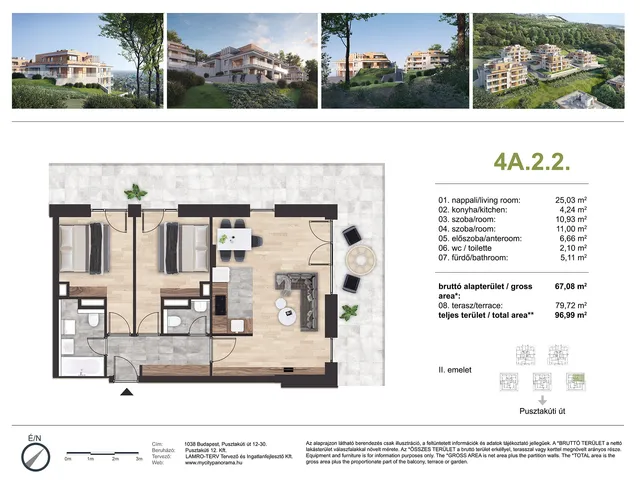Eladó lakás Budapest III. kerület, Csillaghegy 78 nm