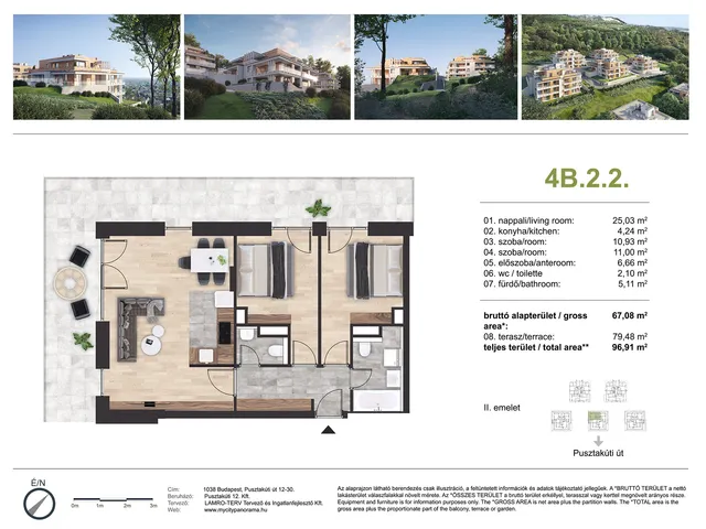 Eladó lakás Budapest III. kerület, Csillaghegy 67 nm