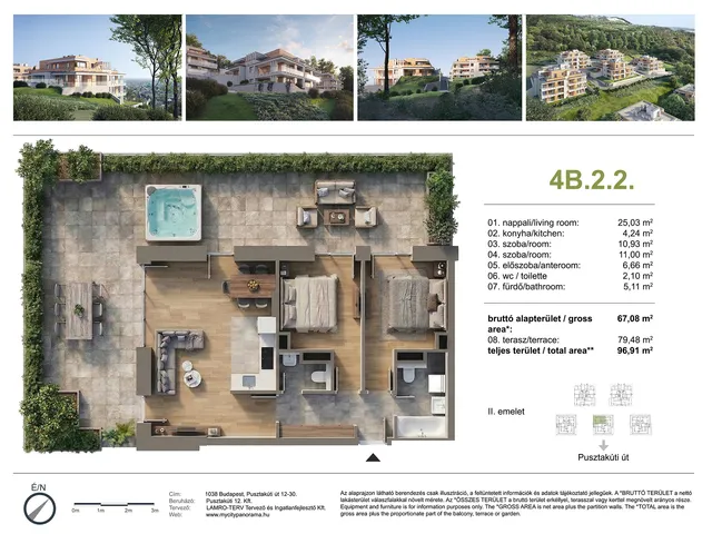 Eladó lakás Budapest III. kerület, Csillaghegy 67 nm