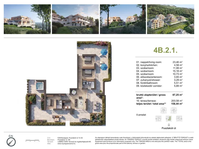 Eladó lakás Budapest III. kerület, Csillaghegy 87 nm