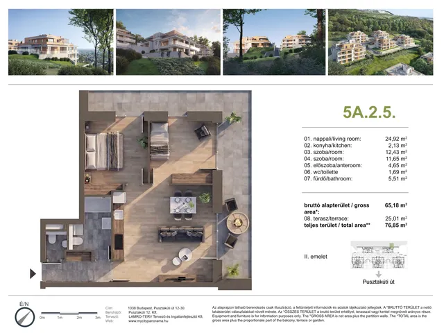 Eladó lakás Budapest III. kerület, Csillaghegy 65 nm