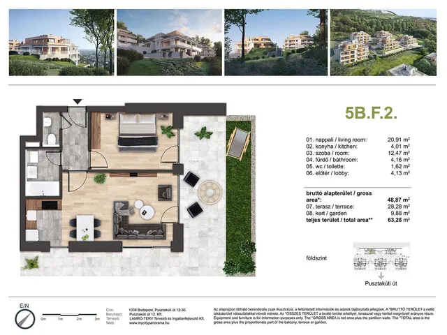 Eladó lakás Budapest III. kerület, Csillaghegy 63 nm