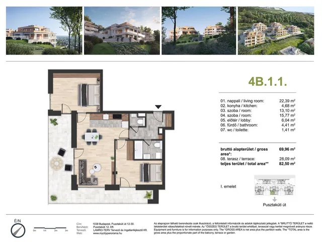 Eladó lakás Budapest III. kerület, Csillaghegy 82 nm
