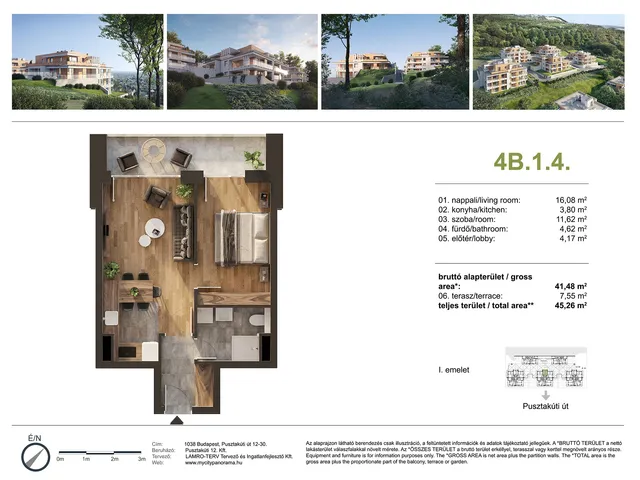 Eladó lakás Budapest III. kerület, Csillaghegy 42 nm