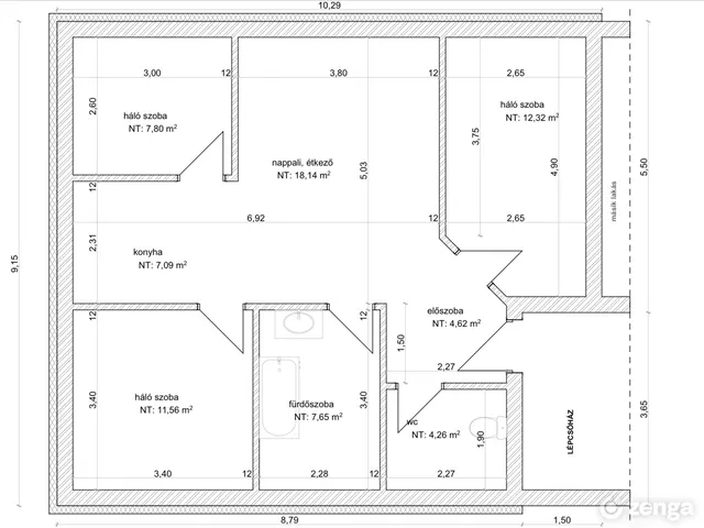 Eladó lakás Vác, Deákvár 78 nm