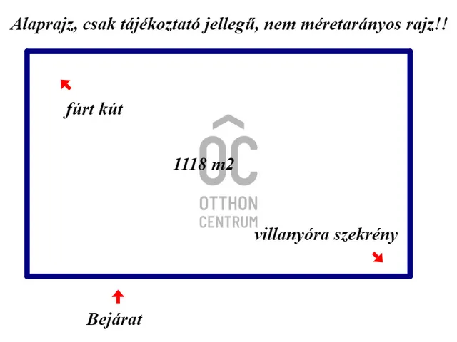 Eladó telek Tököl 1118 nm