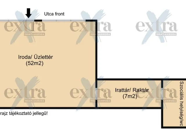 Kiadó kereskedelmi és ipari ingatlan Kunszentmárton 65 nm