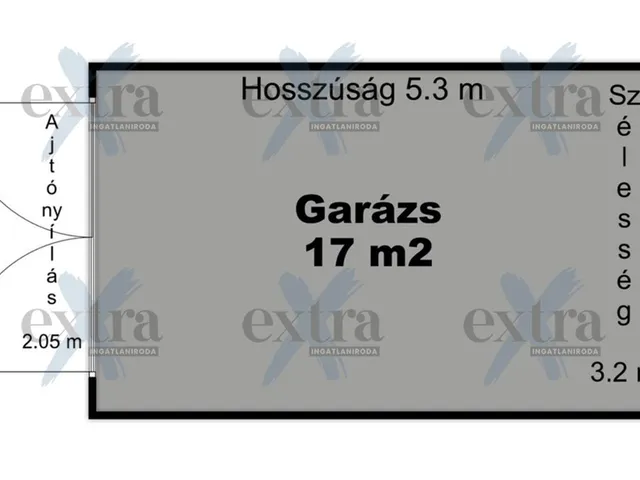 Eladó garázs Szeged 17 nm